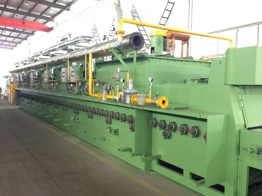 燃气加热托辊网带式回火炉